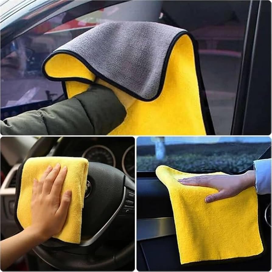 Image of Microfiber Cloth Coral for Car and Kitchen | 500 GSM | 30X40CM | All Purpose Softer Highly Absorbent, Wash Cloth for House, Kitchen, Car, Window and Electronic Devices (Pack of 2)