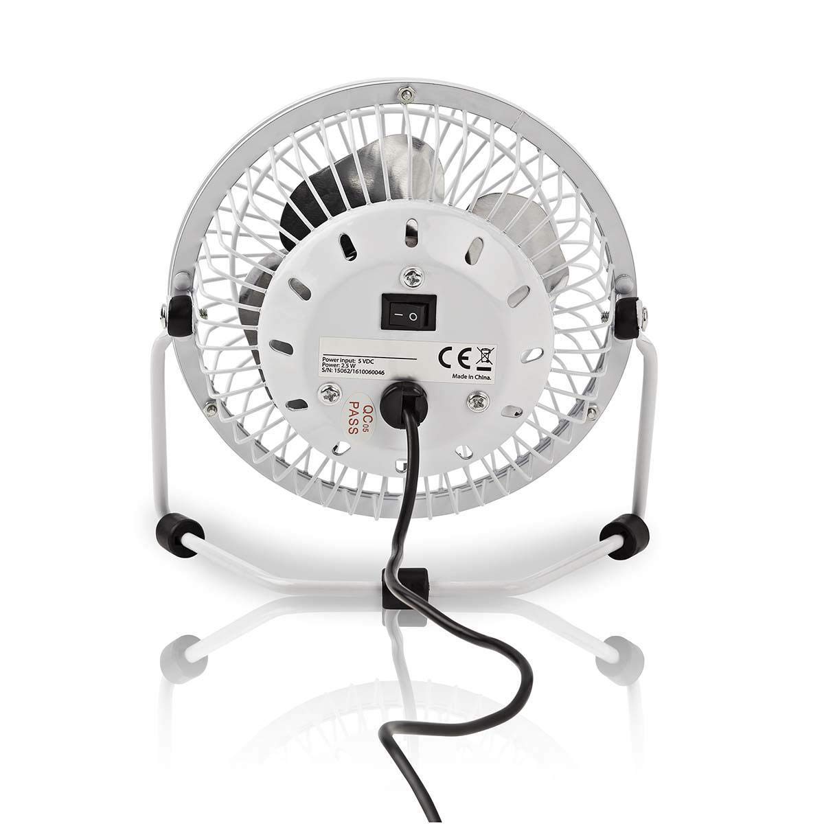 Nedis FNDK1TQ10 - Tafel Ventilator 3W/USB 10 cm turkoois