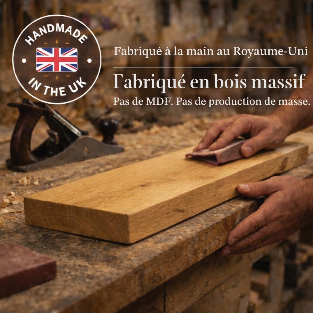 MKGT Étagère pour radiateur sans perçage | Étagère étroite et élégante rustique pour couloir (Pin rustique, 50 cm)