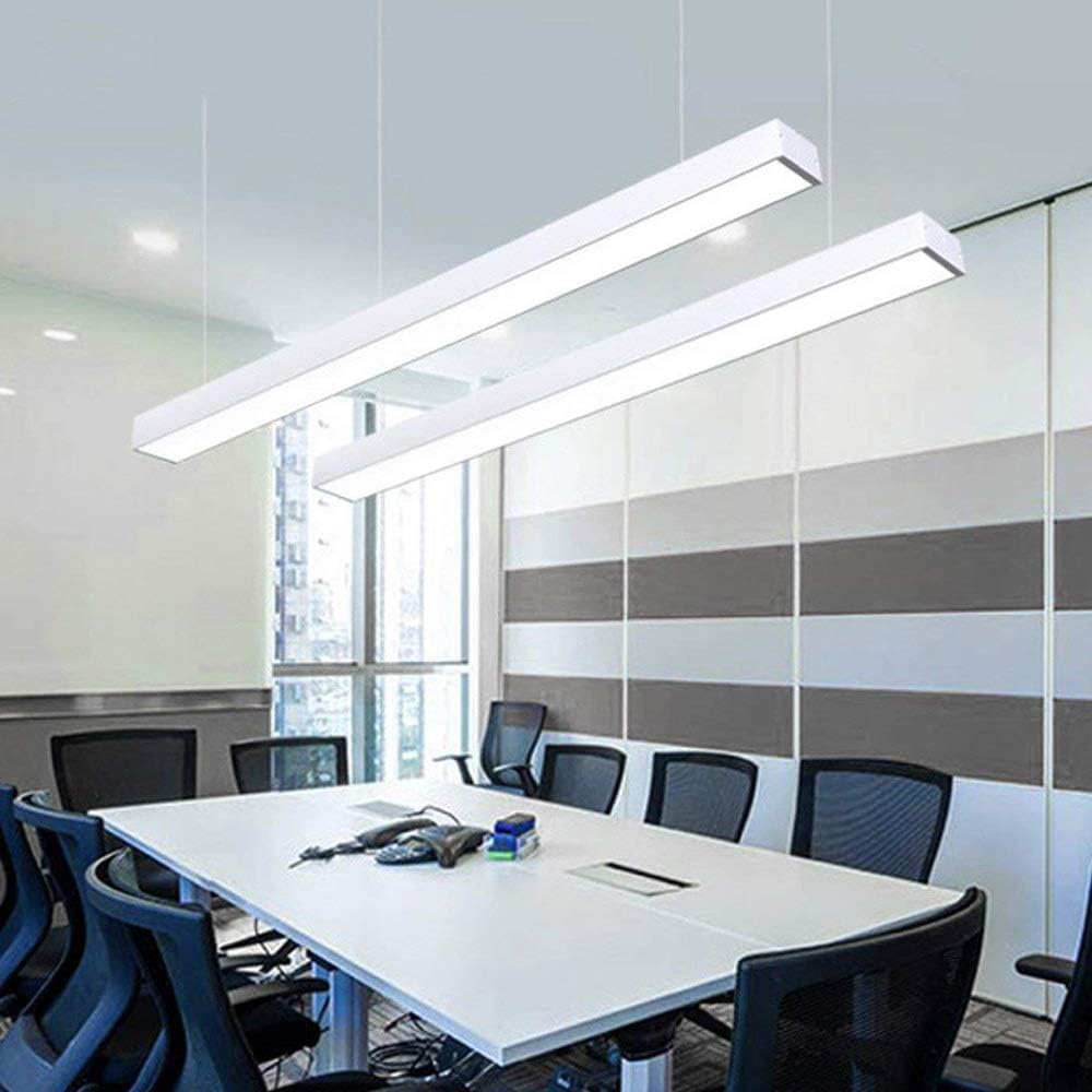 LED 24W Silber Extra Lang Pendellampe1200mm 6000K Aluminium Acryl Höhenverstellbar Hängeleuchte Deckenleuchte Pendelleuchte Zwei Installationsoptionen Für Keller Küche Büro Beleuchtung