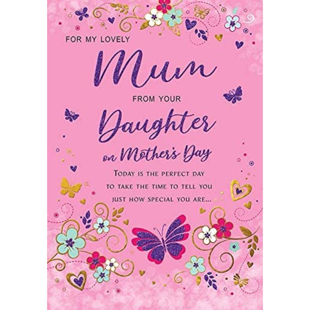 Regal Publishing Modern Mother's Day Card Mum from Daughter - 9 x 6 inches,C88223