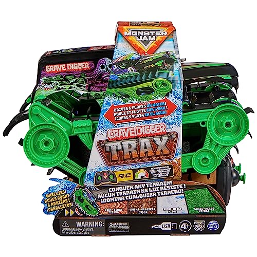 Monster Jam, Official Grave Digger Trax All-Terrain Remote Control Outdoor Vehicle, 1:15 Scale, Kids Toys for Boys and Girls Ages 4 and Up - Image 3