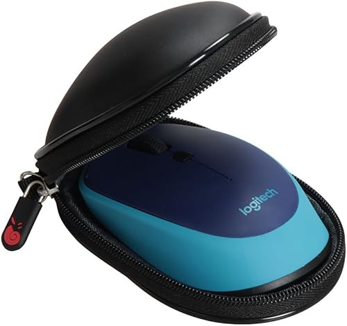 Hermitshell Se adapta a Logitech M535 M335 Compact Bluetooth Wrieless Mouse Travel Hard EVA Funda protectora PU Bolsa de transporte Bolsa de tamaño