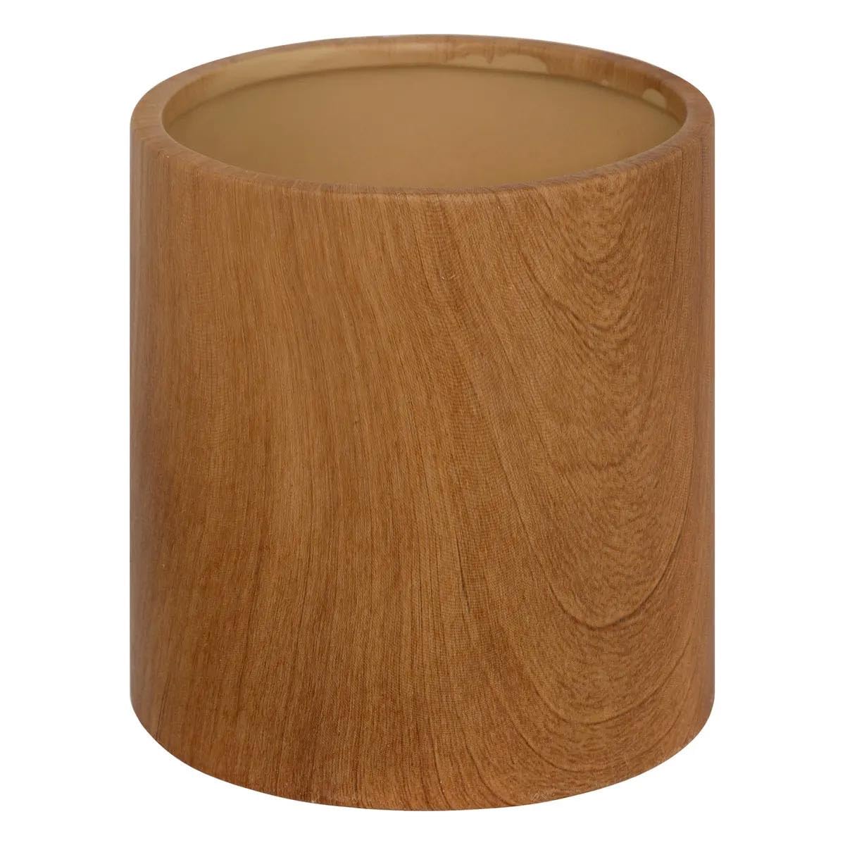 Atmosphera Créateur d'intérieur - Lot de 2 Cache-Pots Effet Bois SOA 14cm Naturel