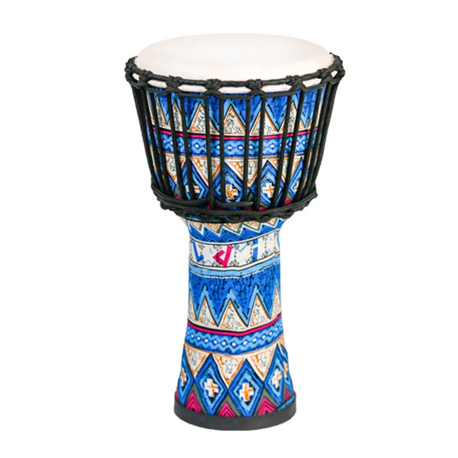 Yembé Cabeza de Tambor de Piel de Cabra con Cuerda de Atar Fondo Antideslizante Tambor Djembe para Boda, Camping, Fiesta Djembe Drum Tambor Africano(8inch C)