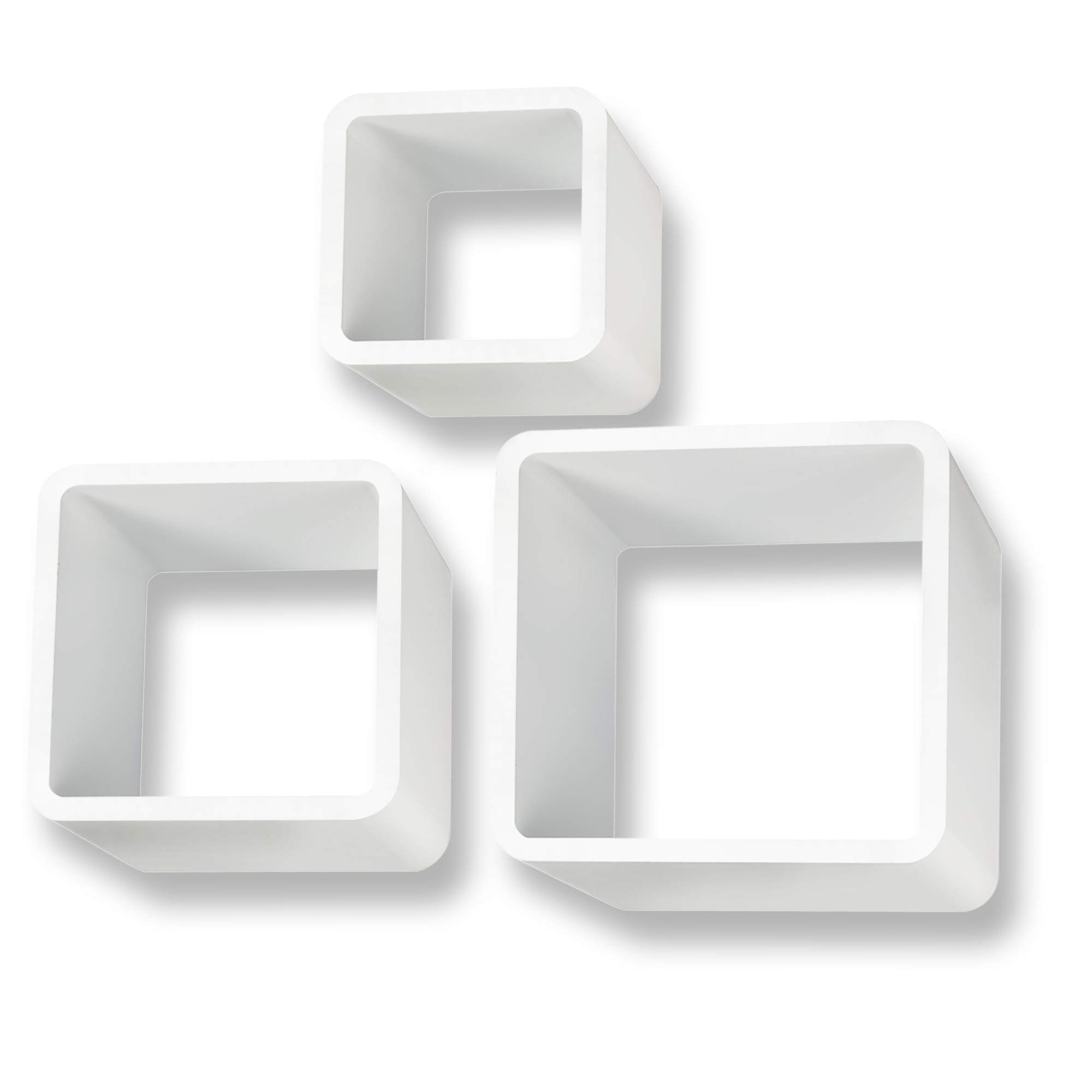 Ezigoo White Cube Wall Shelves For Bedroom Floating Shelves For Wall