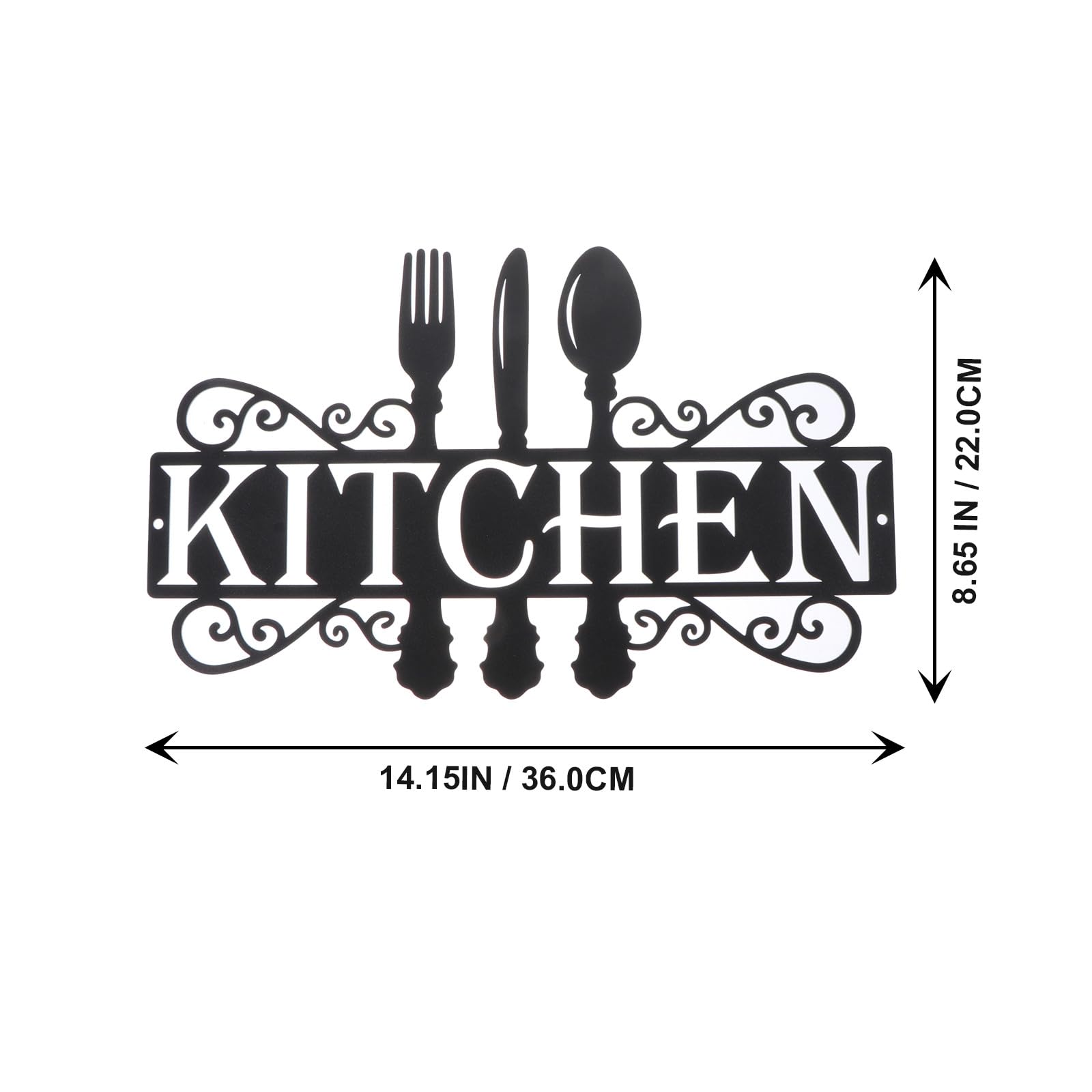 PACKOVE Insegna in Ferro da Parete Lettere Kitchen, Decorazione Murale Retrò per Ristorante, Ciondolo Decorativo Sospeso Resistente e Riutilizzabile per Arredamento Casa e Cucina