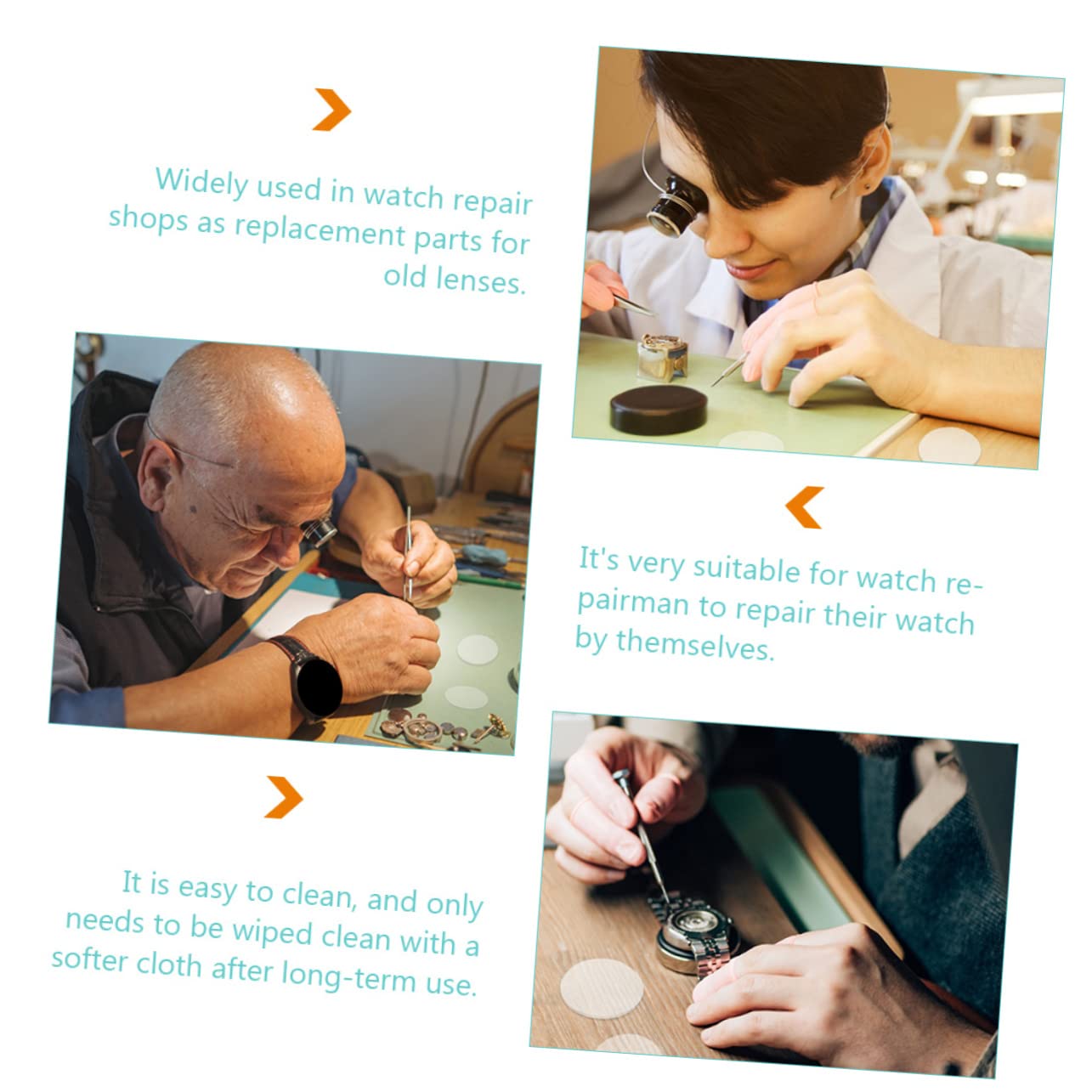 PACKOVE Lente De Reloj Ver Lente Transparente Ver Lente Plana Reloj Inteligente Lente De Reemplazo De Reloj De Pulsera Ver Piezas De Repuesto Lente Redonda Cristal De