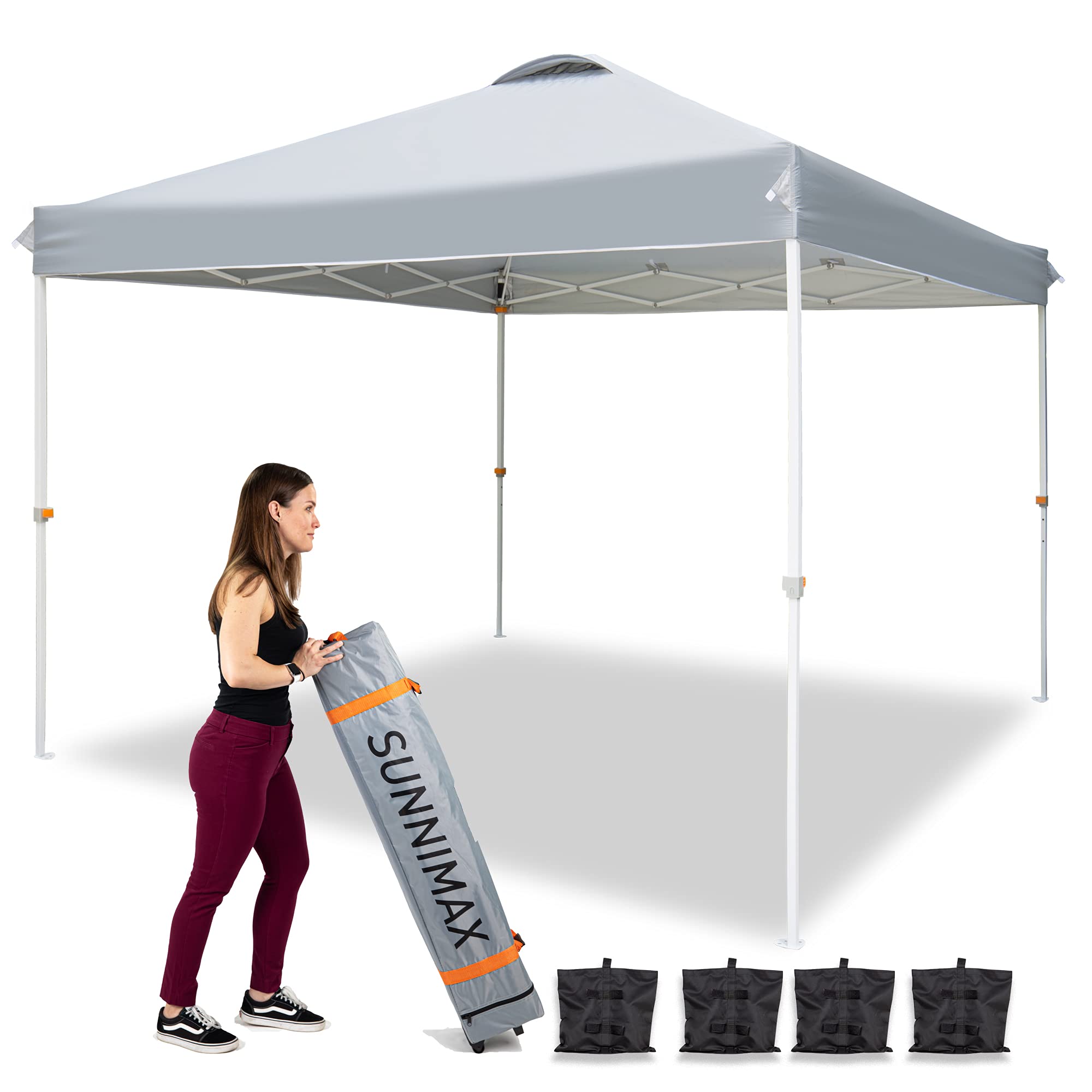 SUNNIMAX 10x10 Pop Up Canopy Tent, Portable Folding Instant Gazebo