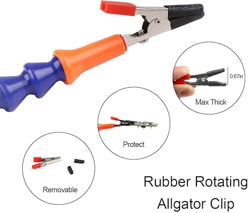 Miniatura 4 de Herramienta de tercera mano  Estación de soldadura mano  4 brazos flexibles con tornillo de banco ajustable para mesa de escritorio, soporte de