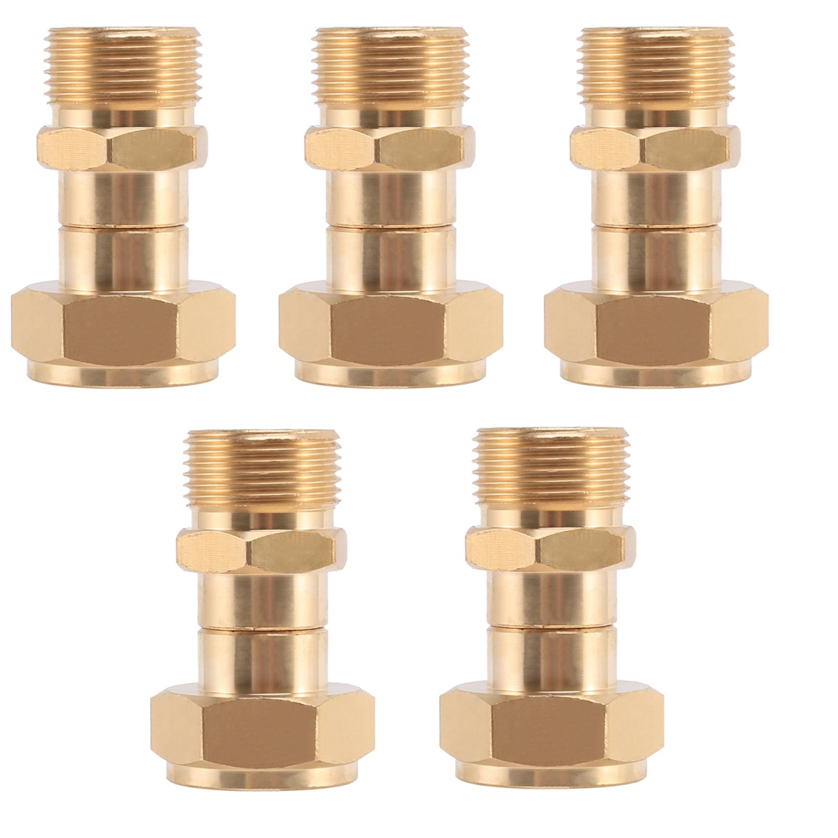Jnchdghwa 5X Pressure Washer Swivel Joint, Kink Free to Hose Fitting, Anti Twist Metric M22 14mm Connection, 3000 Psi