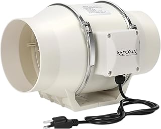 Inline Duct Fan 4 Inch | 40W Quiet Ventilation Extractor | 2600 RPM | 540 m³/h Airflow | 34 dB Silent Exhaust Fan for Grow Tent, Kitchen, Bathroom & Hydroponics - With Copper Motor