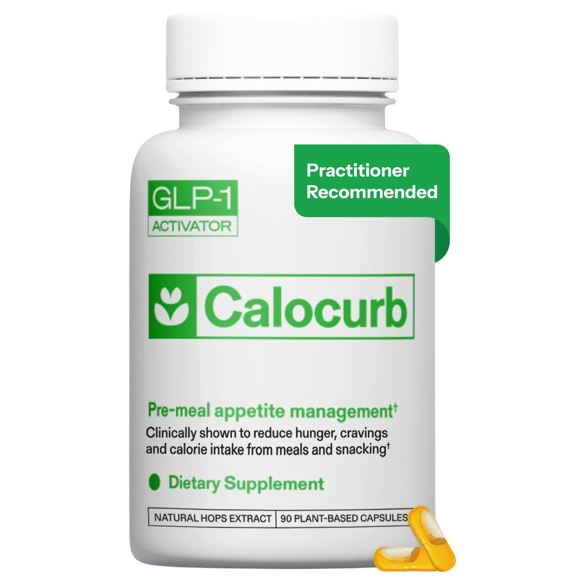 Calorie Control Supplement 6X Natural GLP-1 Activator, Official & Patented Amarasate Formula, Plant Based Dietary GLP1 Supplement, Manages Appetite, Hunger & Cravings, 1 Month Average Supply, 90 Count