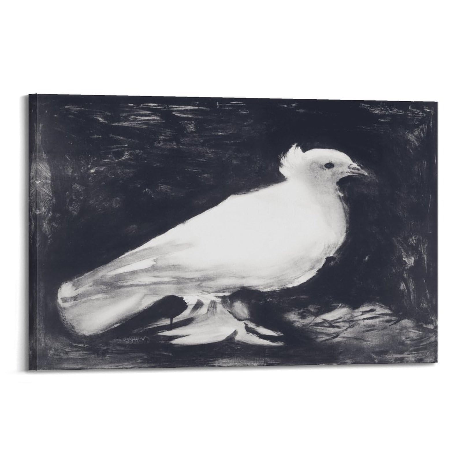 Sjwiner Frame-Style Pablo Picasso Paintings - (Pigeon) Poster Aesthetic Cover Poster Design Painting For Living Room Bed Room 20X30inch(50X75cm)