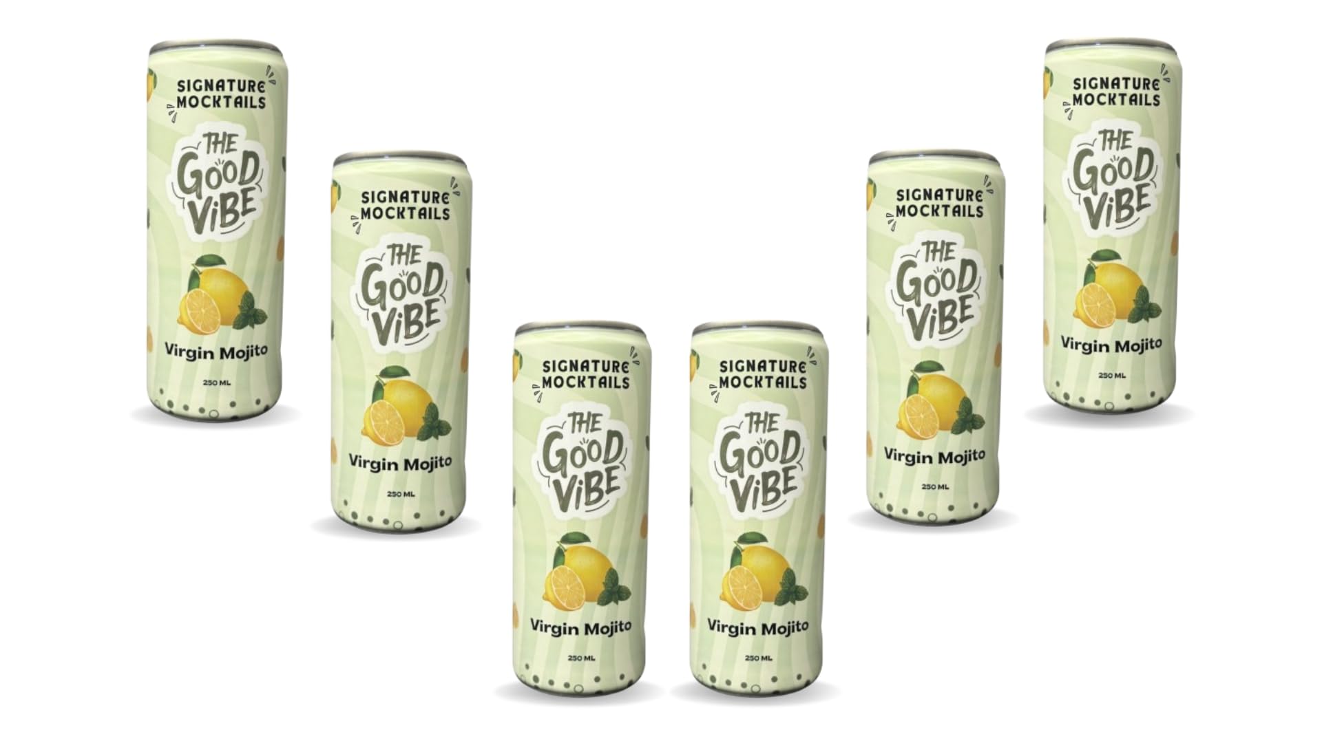 The Good Vibe Virgin Mojito Signature Mocktail | 250 ML | Pack Of 6