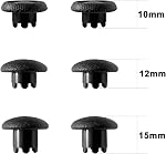 Performance Thumbstick Caps Replacement Kit for PS5 DualSense Edge Controller, Thumb Stick Grips Accessories for PlayStation 5 Pro Elite Controller (Standard Concave*2, Low Dome*2, High Dome*2, Black)