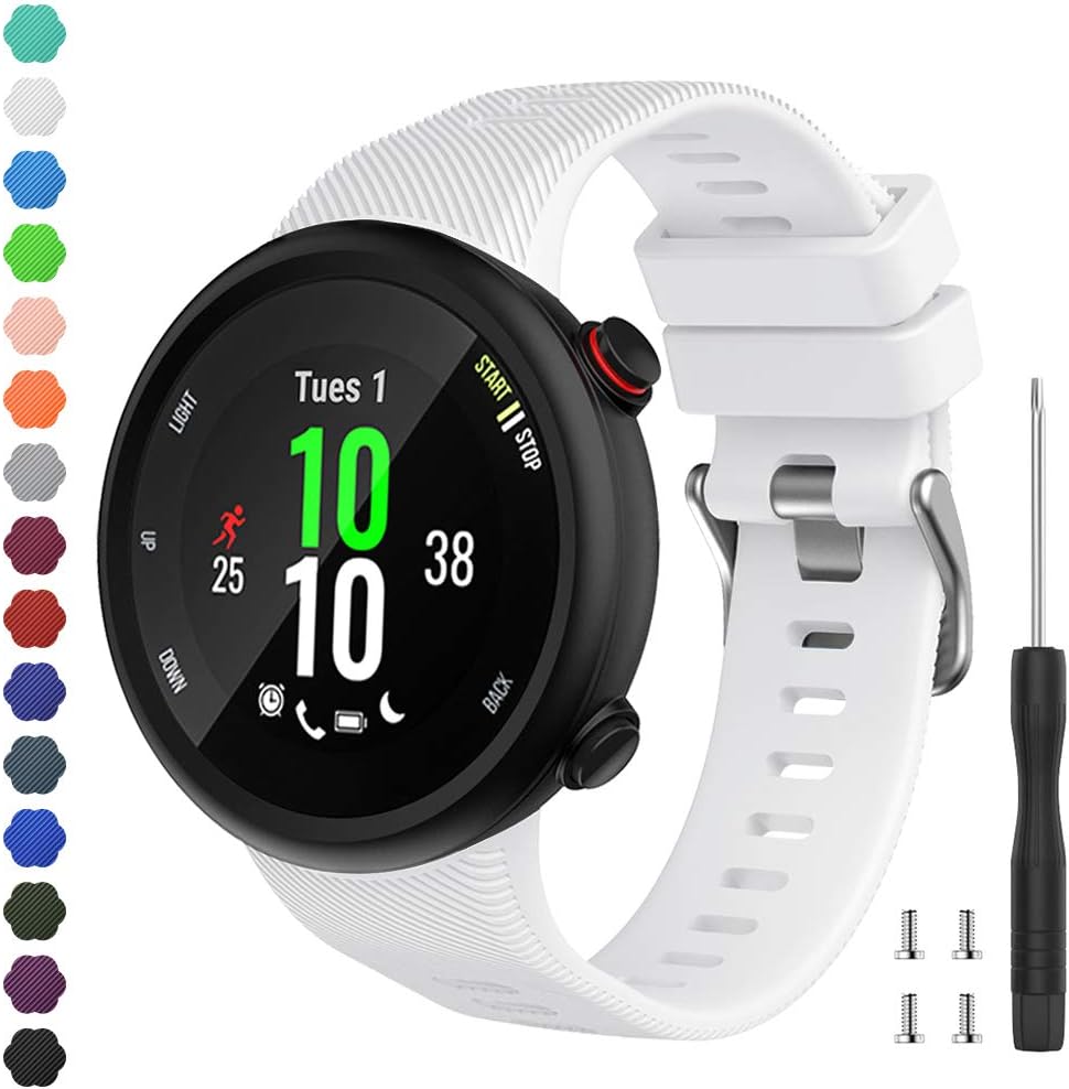 watbro compatible with garmin forerunner 45s band soft silicone sport replacement watch band fitness strap bracelet wristband for garmin forerunner