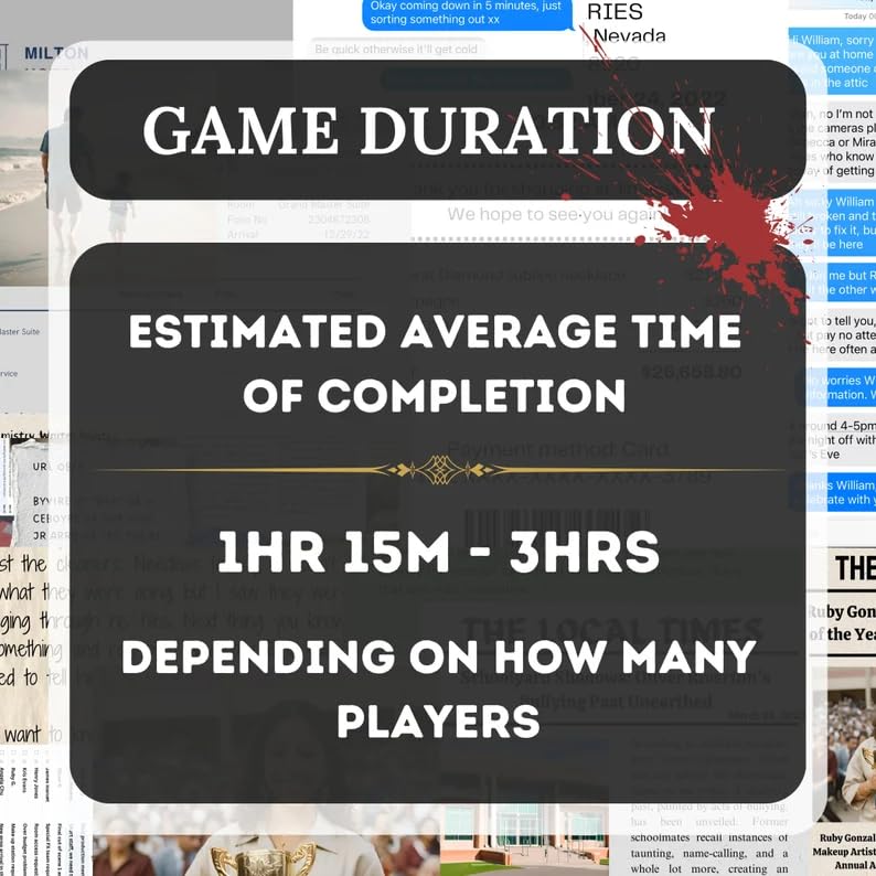VEENSHI 2-Pack Murder Mystery Case Files: Midnight Retribution & A Deadly Roulette | Detective Game for Adults, Family & Friends | Solve The Crime, Crack The Clues - Image 7 thumbnail