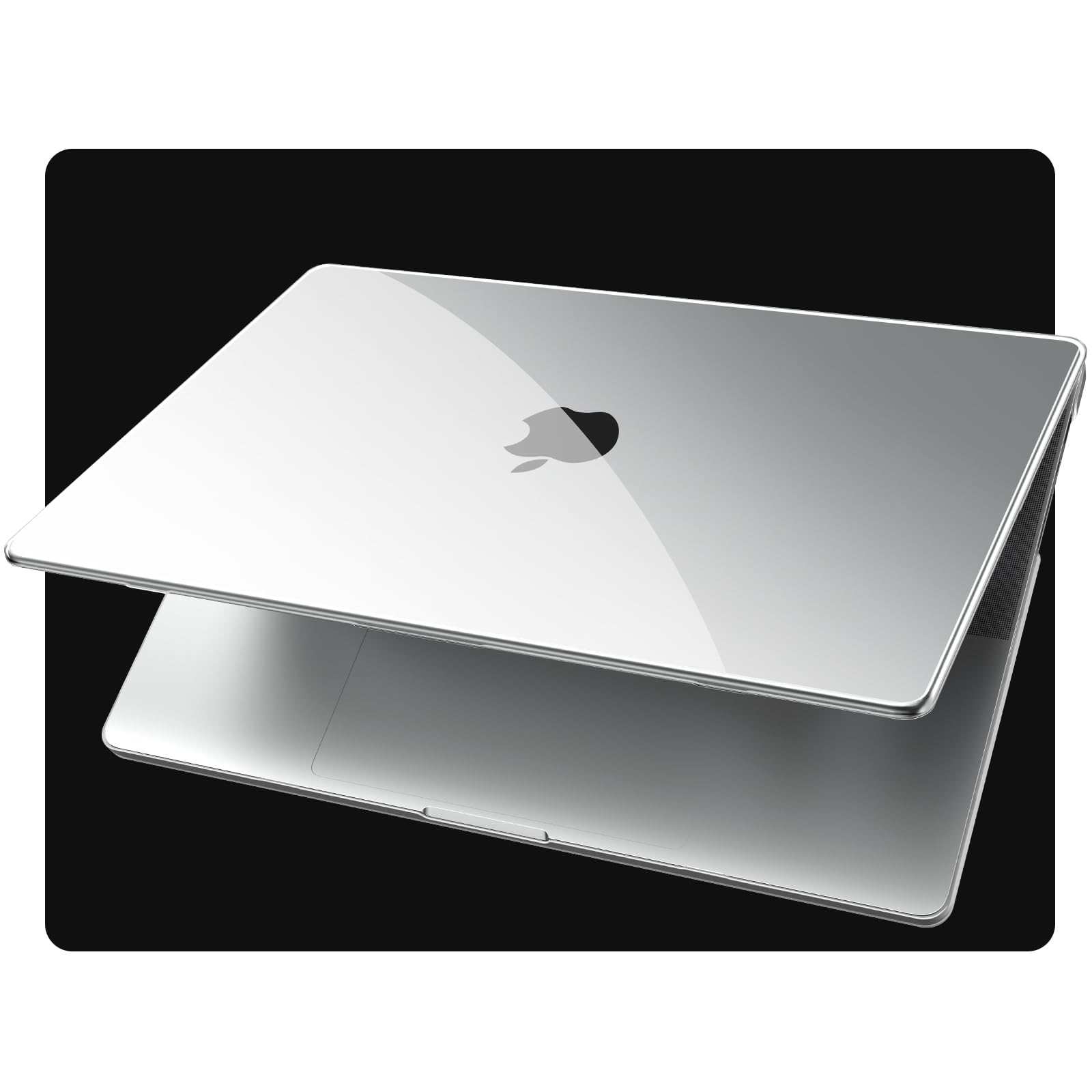 EooCoo Slim Case Compatible for MacBook Air 15 inch M4 M3 M2 2025-2022, [High Gloss, 100% Ultra Clear, No Gaps] Protective Hard Shell Cover for Laptop 15'' Model A3241 A3114 A2941 - Crystal Clear