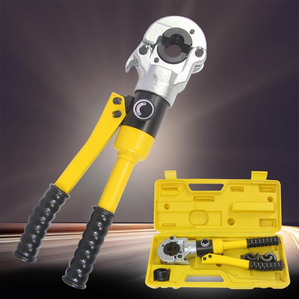 Pinza crimpatrice idraulica Ø 16-32 mm, pinza crimpatrice per tubi compositi, strumenti di collegamento per tubi in alluminio e plastica, tubi in acciaio inox, raccordi per tubi.