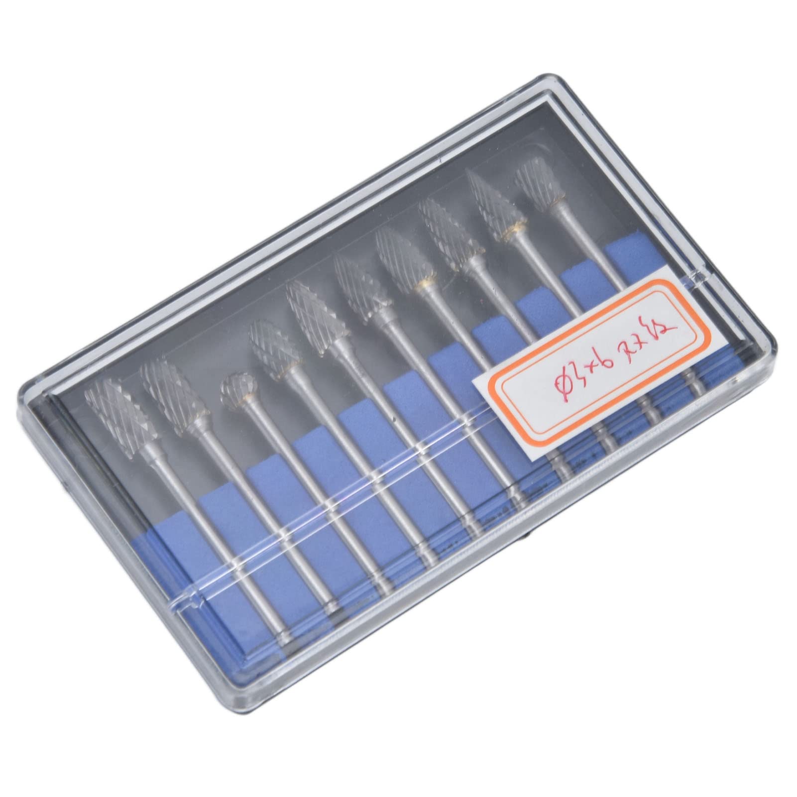 Eujgoov10Pcs Rotary File Tungsten Steel Accessories Bits for Grinding Alloy Steel Sanding Wood(Double pattern)