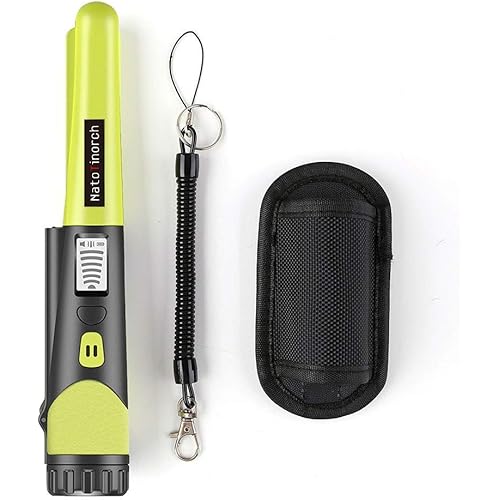 Metal Detector Pinpointer,LCD Display with High Sensitivity,360° Scanning,Partially Waterproof,Sound/Vibration Indication（Three Mode） Holster/Hanging Wire