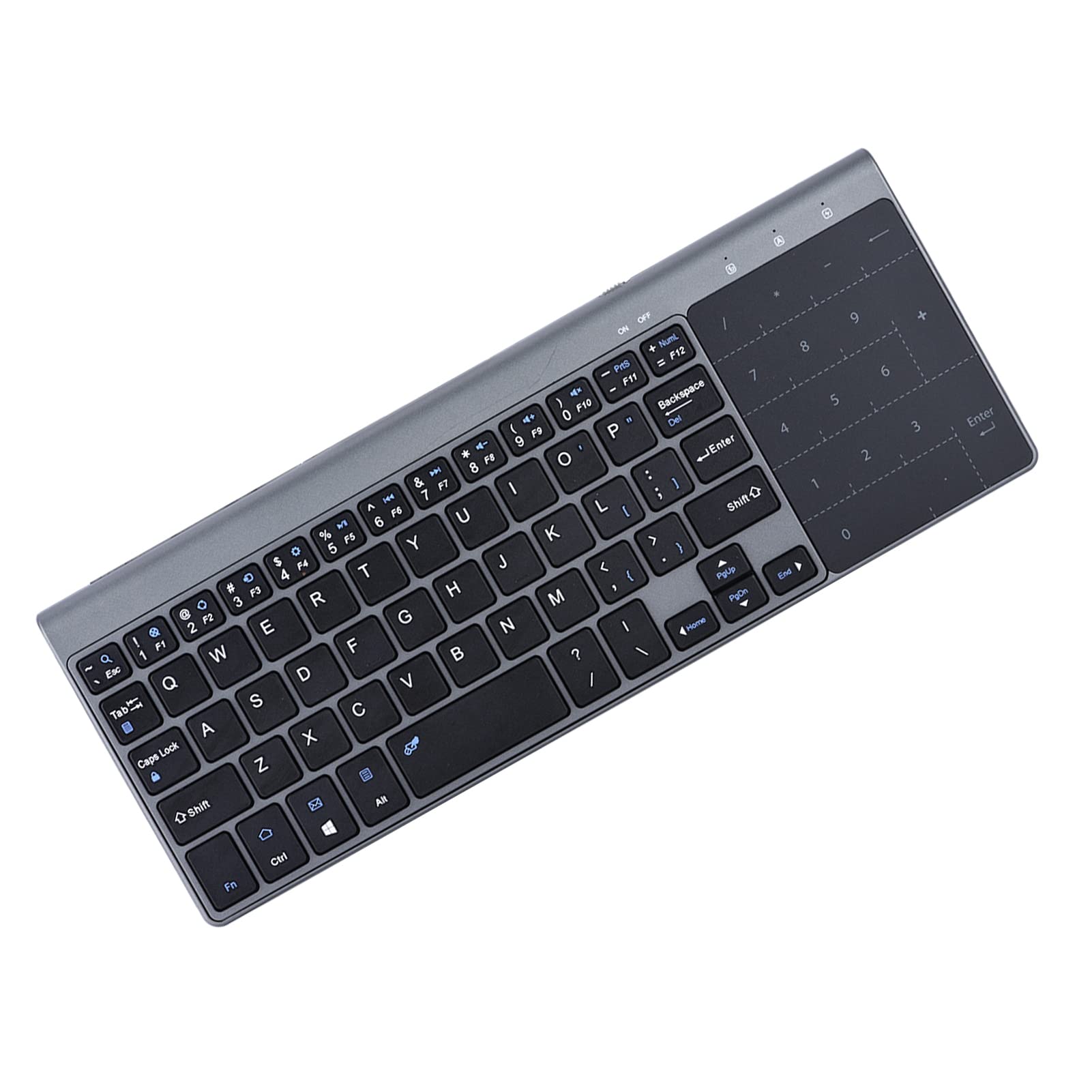 Vikye Teclado Inalámbrico de 2,4G, Mini Teclado Delgado Portátil Universal con Panel Táctil Sensible para PC/Notebook/TV Box
