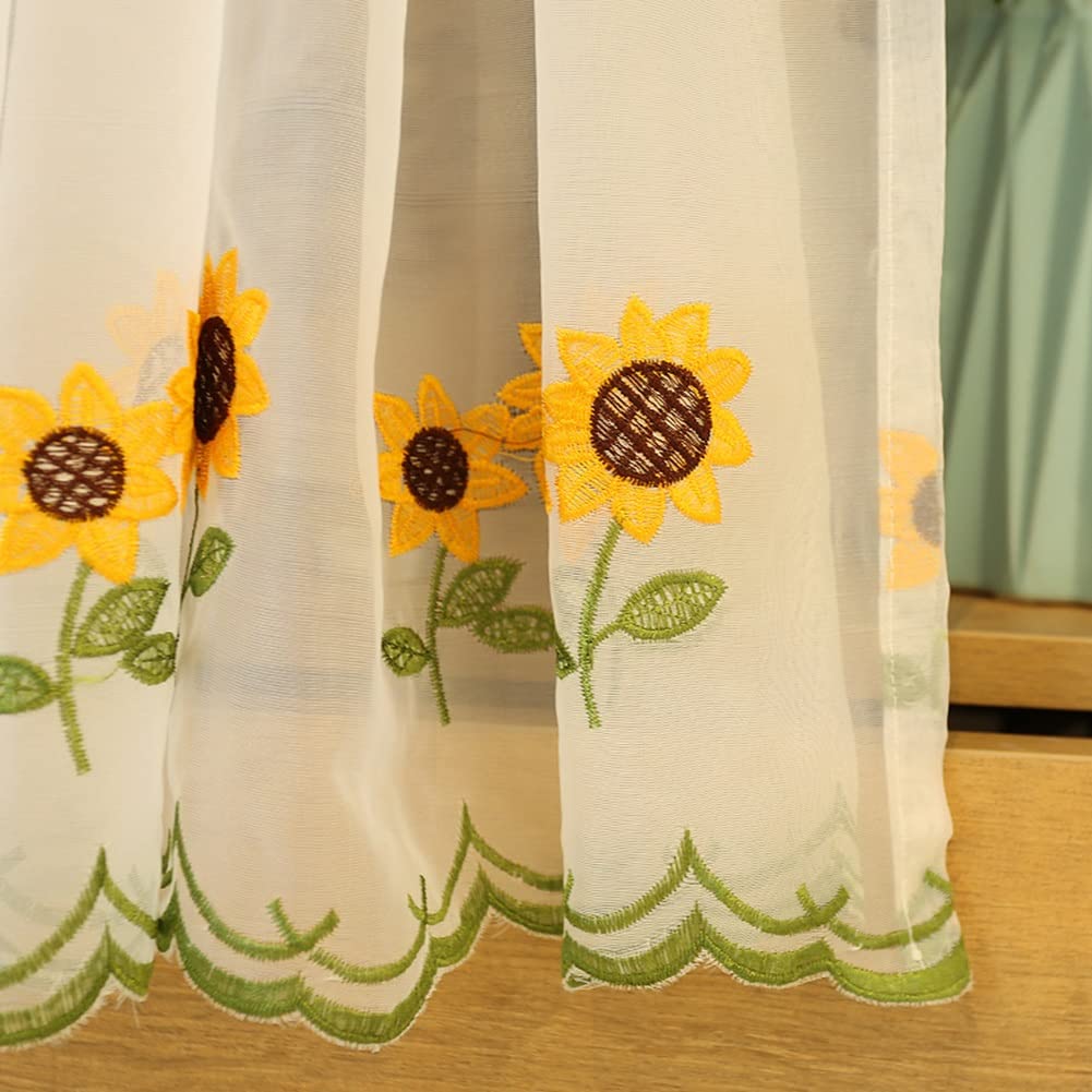 Amazon｜アメリカのカントリースタイルのヒマワリ弓カフェカーテン