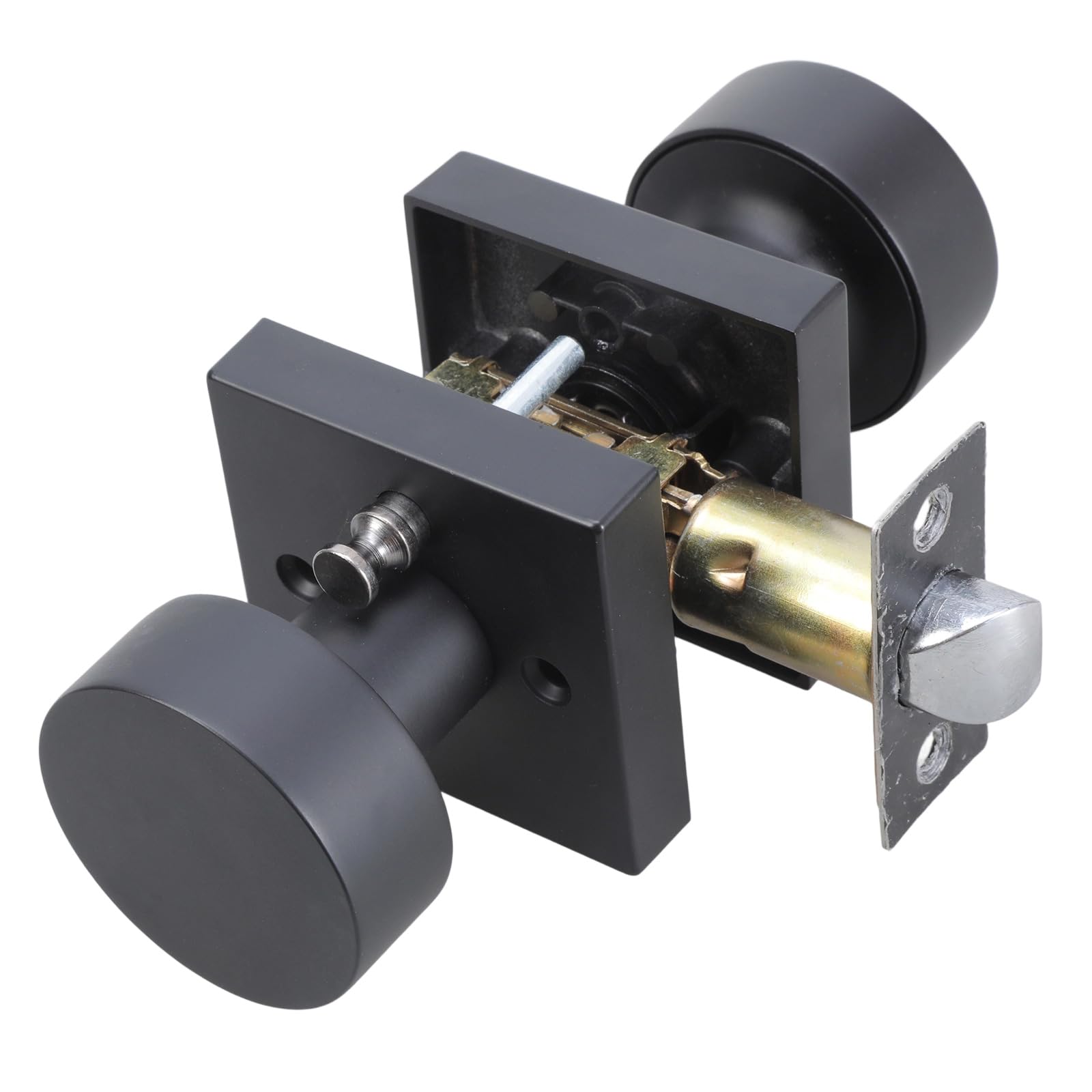 Round Shaped Nonlocking Doorknob Round Door Knobs Knobset Rotation Door Handle for Hallway, Closet Enduring Knobs Knobset Front