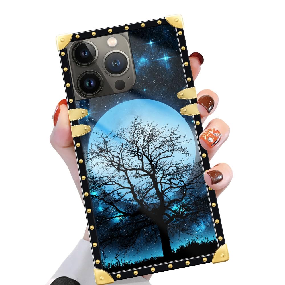 TAMEFOX Case Compatible with iPhone 14 Plus(6.7 in),Starry Sky-01 Gold Luxury Soft TPU Hard PC Back Shockproof Protective Cover Case for iPhone 14