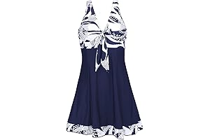 One Piece High Waist Printing Swim Dress Padded miyang Swimwear