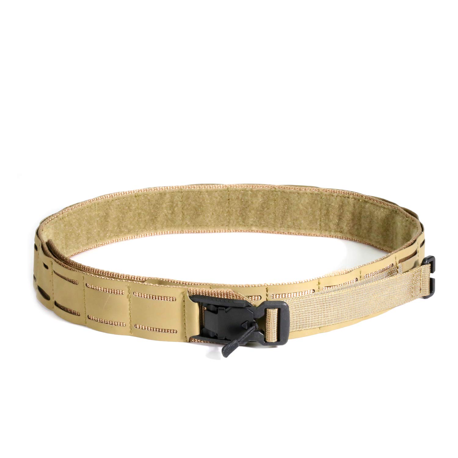 Tactical Belt, Nylon Webbing Waist Belt with V-Ring Heavy-Duty Quick-Release Buckle