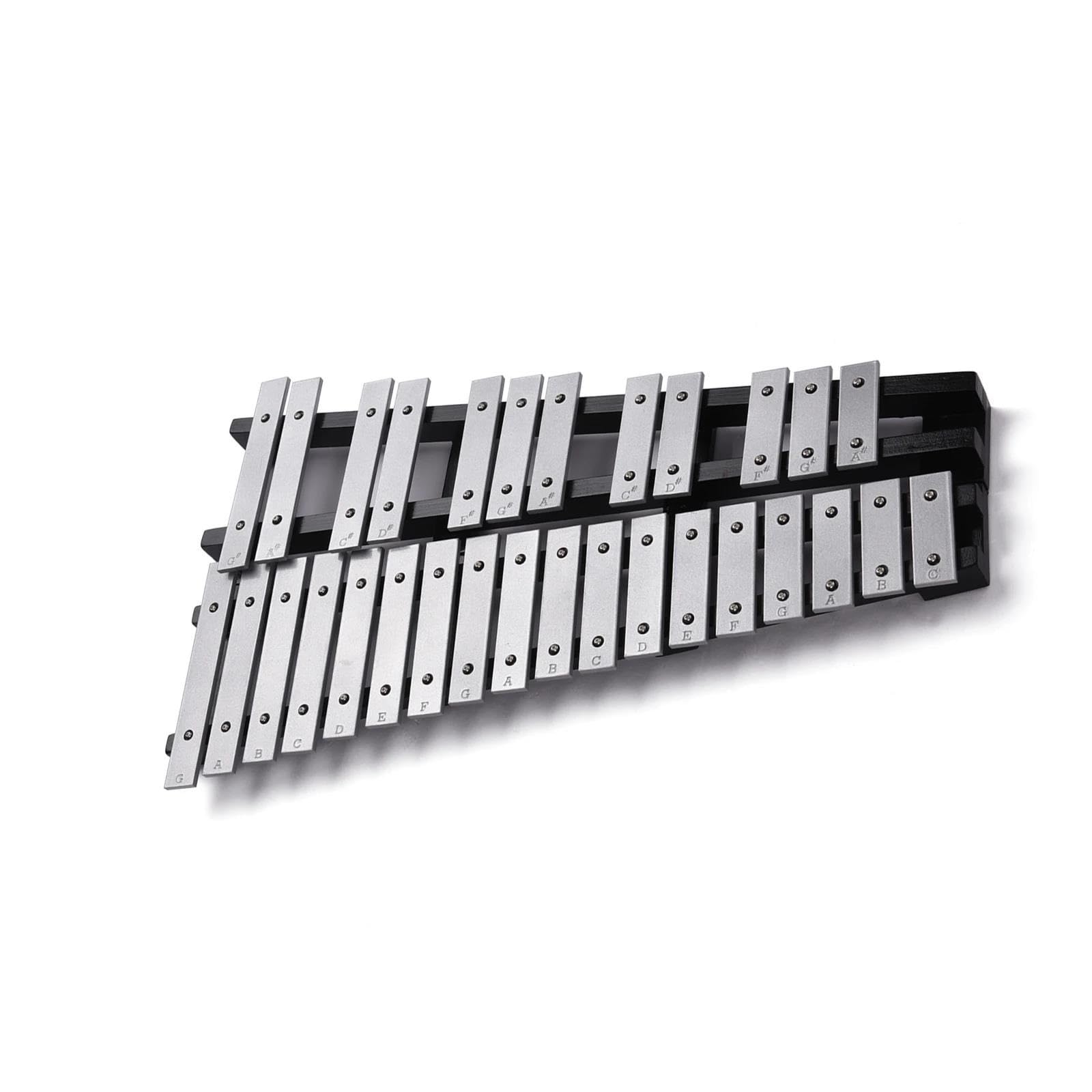 Instrumento Xilófono Adecuado Para Principiantes Profesionales 30 Notas Glockenspiel Xilófono Marco De Madera Plegable Barras De Aluminio