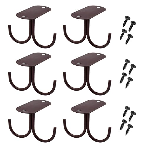 MOCOUM Under Cabinet Mug Hooks, Rustic Mug Organizer Rack Coffee