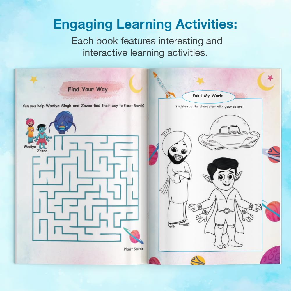 Wadiya Singh visits planet Sparkle English Story Book by Sonalika Publications 2