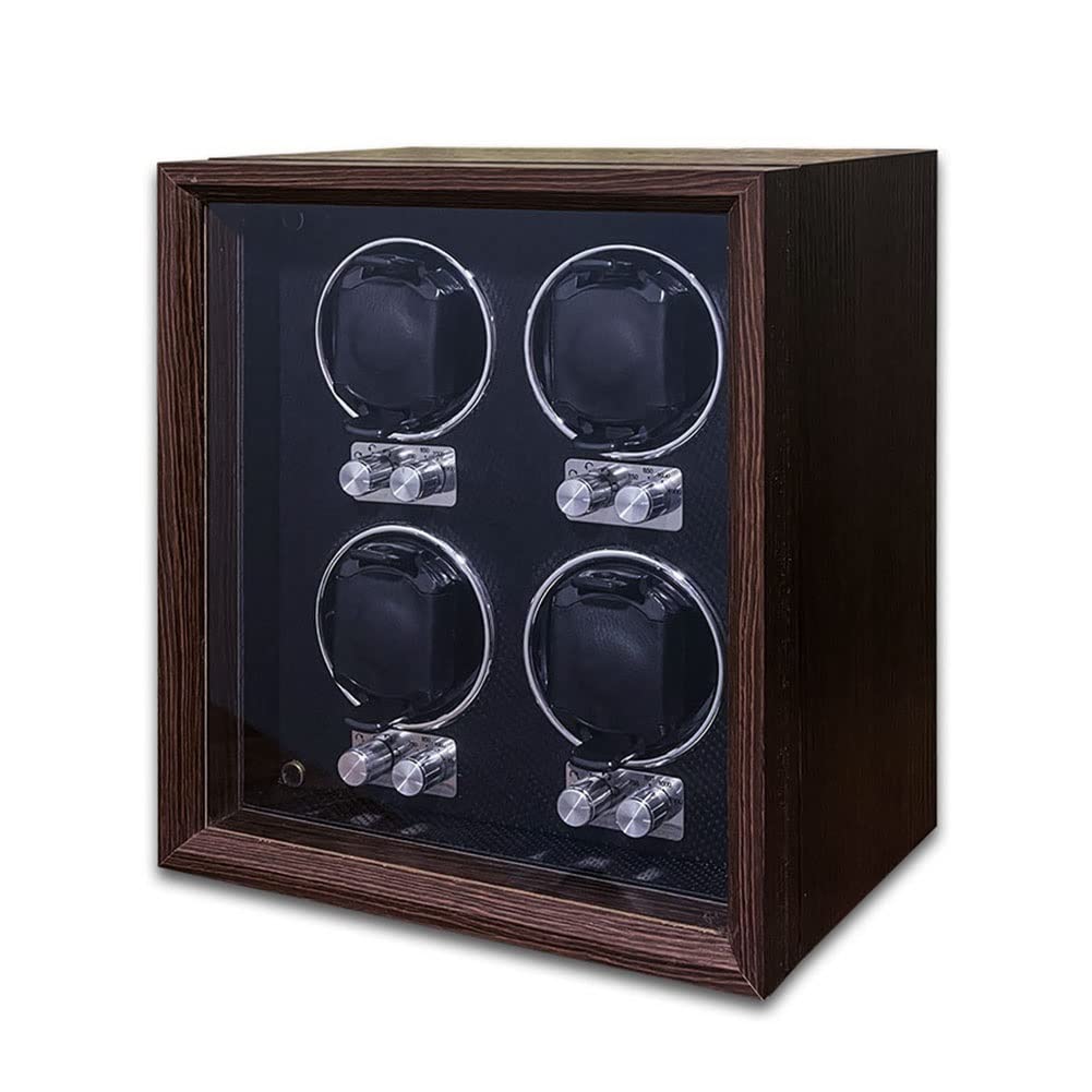 Enrollador de relojes automáticos con luces LED, motor ultrasilencioso y 9 modos de rotación