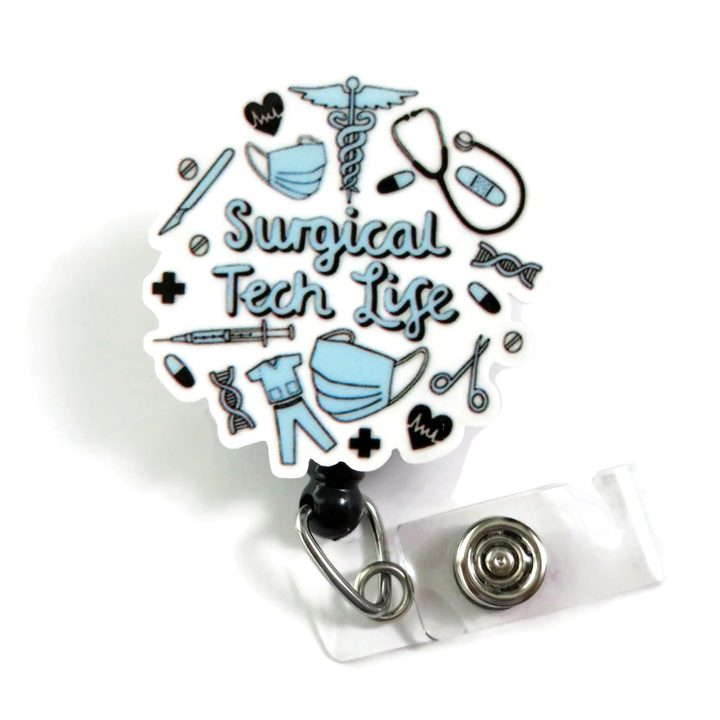 Surgical Tech Life Badge Reel, Funny Surgical Tech Badge Holder, Surgical Tech Gifts, Medical Surgical Nursing Badge, OR Tech Badge Reel
