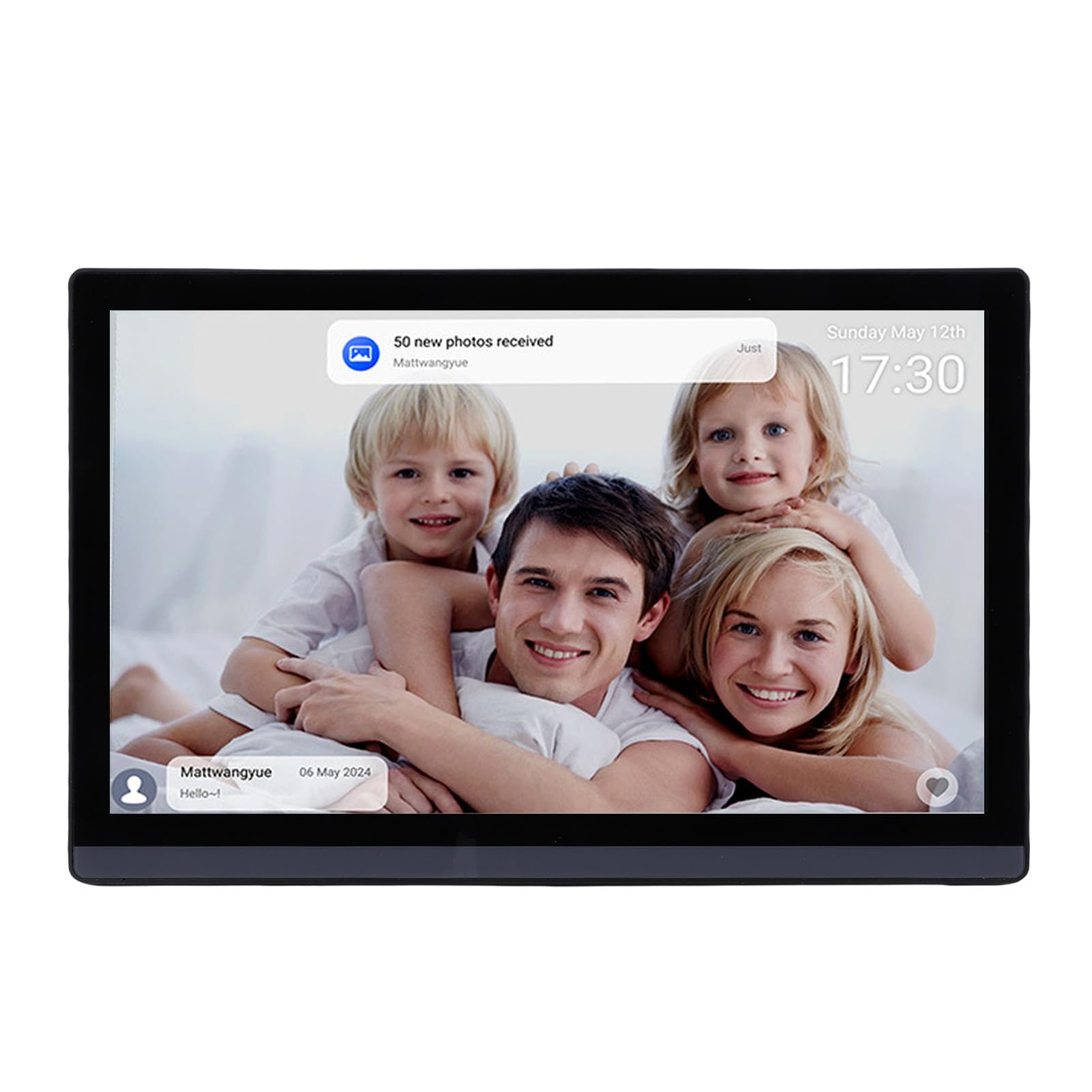 Socobeta Planificador Familiar Inteligente con Pantalla Táctil y Calendario Digital de 17,3 Pulgadas para Uso Doméstico HD de Montaje en Pared de Cocina (Enchufe europeo 100-240 V)