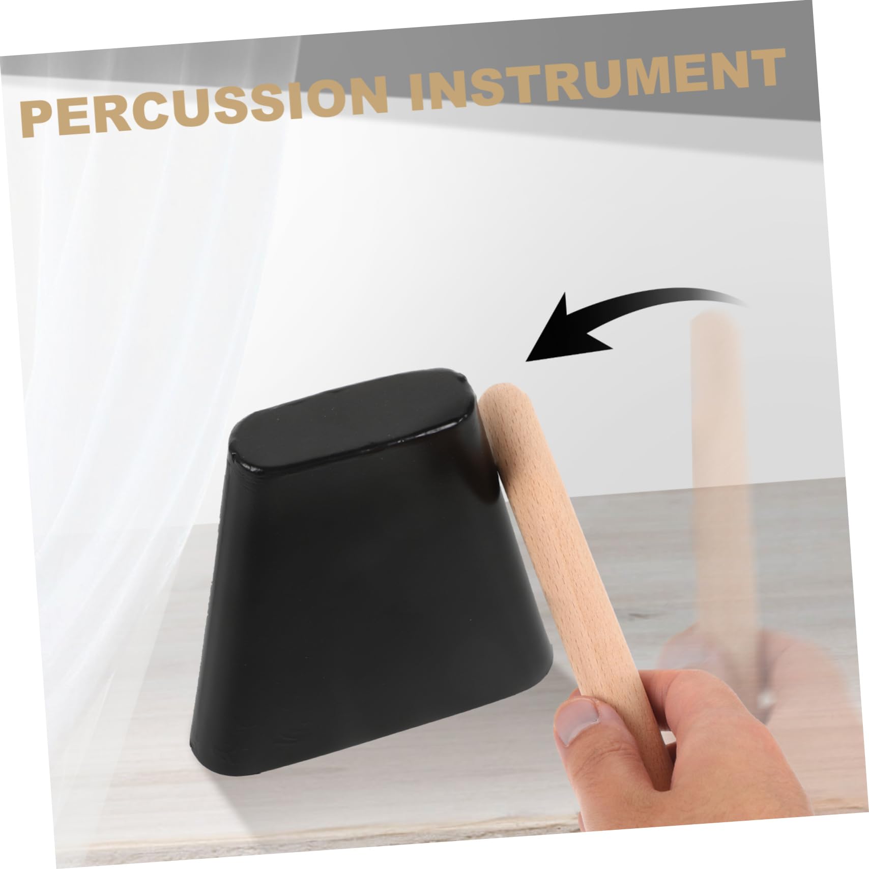ifundom Instrumento Musical de Cencerro Apto para Principiantes Campana de Mano de Metal para Práctica de Percusión