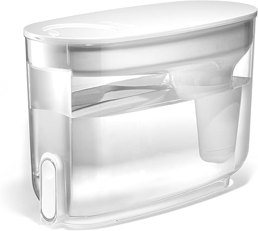 LifeStraw Home – Water Filter Dispenser, 18-Cup, BPA-Free Plastic, Tested to Protect Against Bacteria, Parasites, Microplastics, Lead, Mercury, and a Variety of Chemicals, White