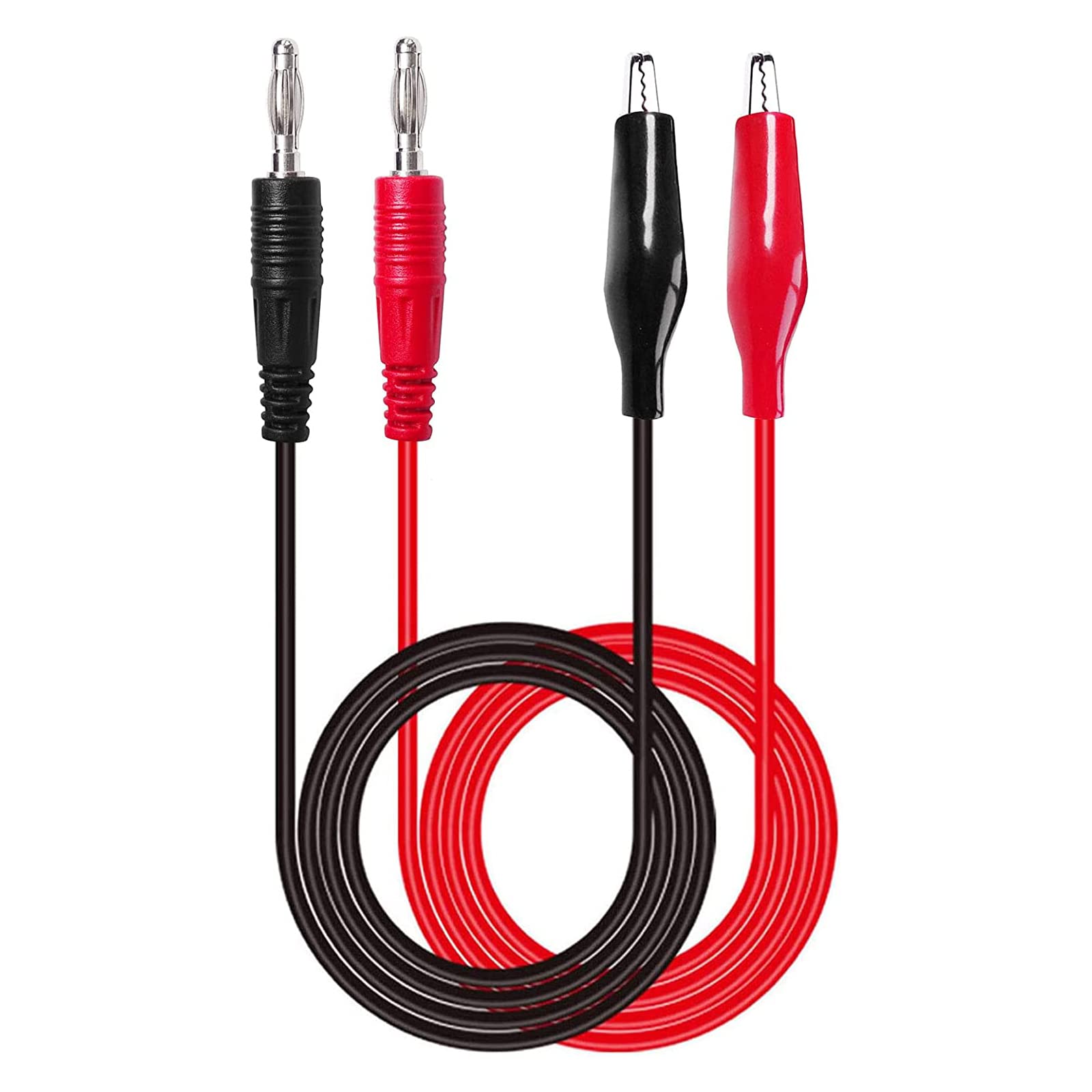 Amazon.co.jp: Cleqee 4mmバナナプラグ ワニ口クリップ テストリード