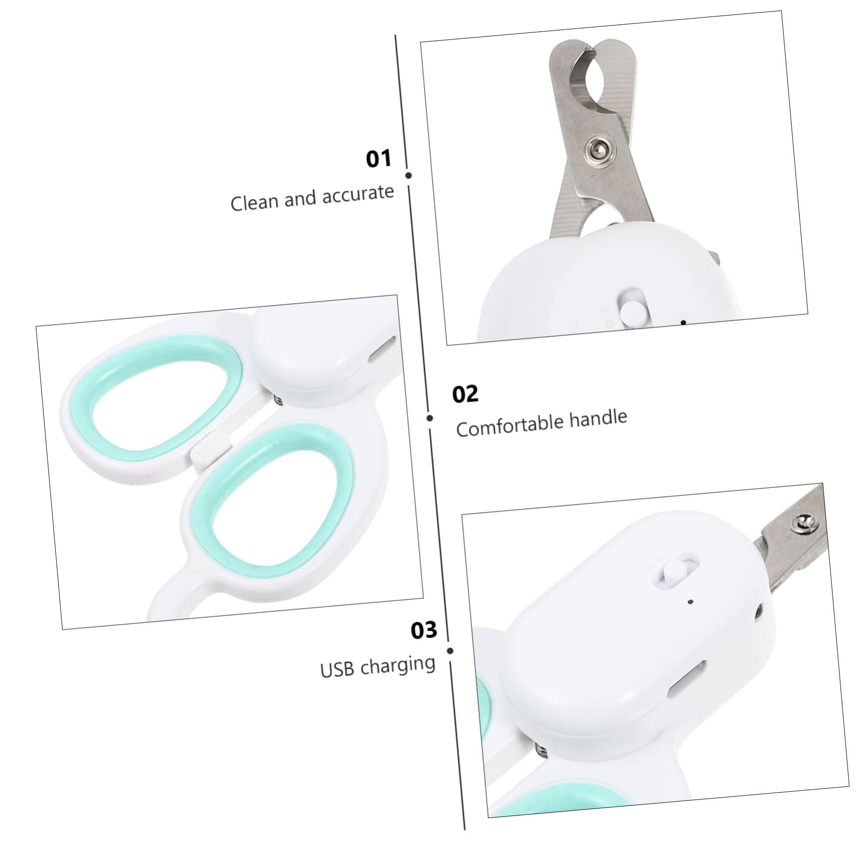 minkissy 2pezzi Tagliaunghie per Domestici con LED Strumento per La Unghie Design e Resistente Facile Usare