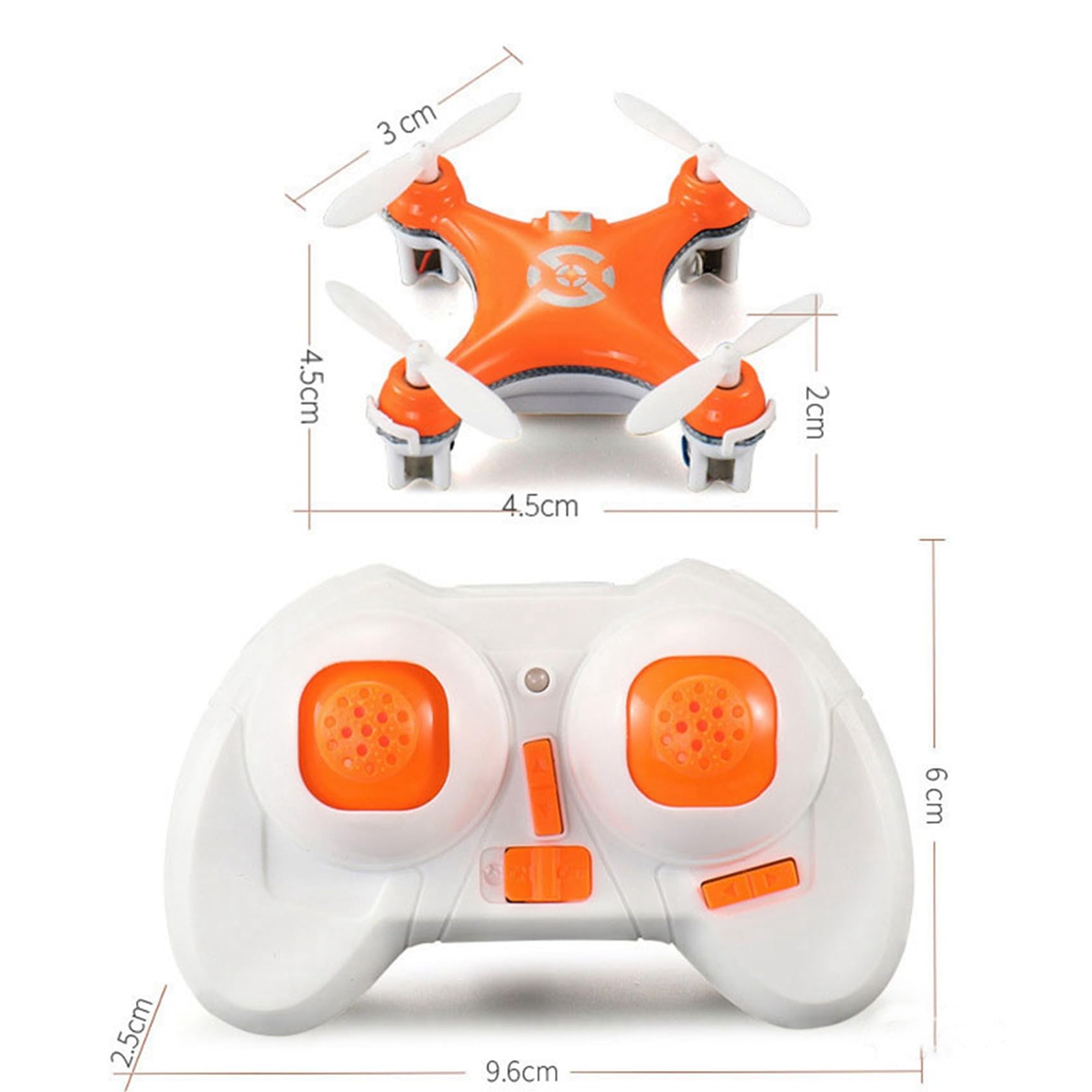 2X RC Quadcopter Cx10 Mini Drone Telecomandato 2.4G 4CH con LED Elettronico Elicottero Elettrico Aereo Giocattoli per Bambini-B