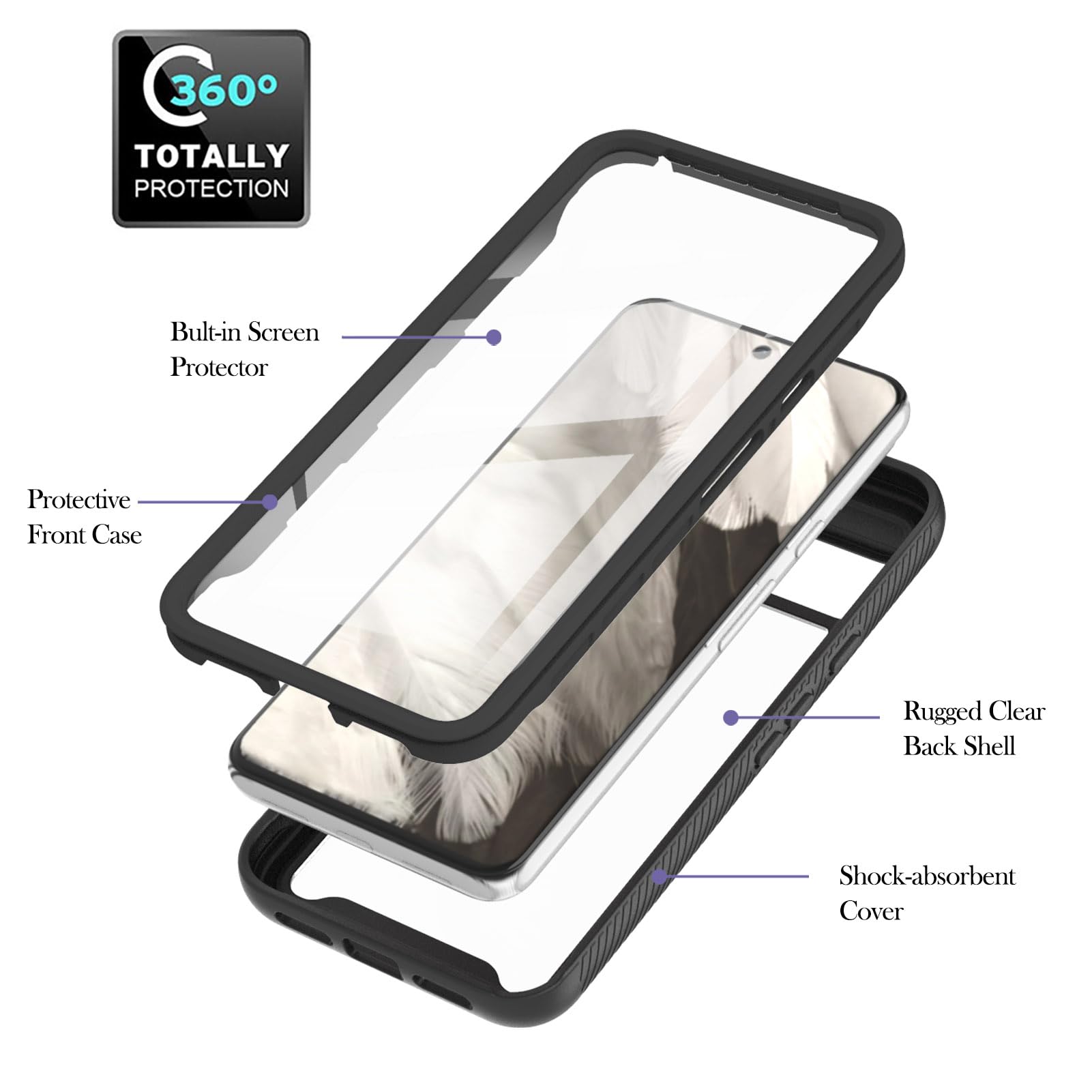 Coque SUPCASE UBPro Pour Google Pixel 9A 2025 - Protection Militaire, Protecteur Écran Intégré, Support Et Clip Ceinture