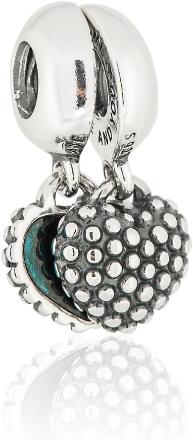 Pandora Sterling Silver Piece Of My Heart Two-Part Dangle Charm 791152EN08