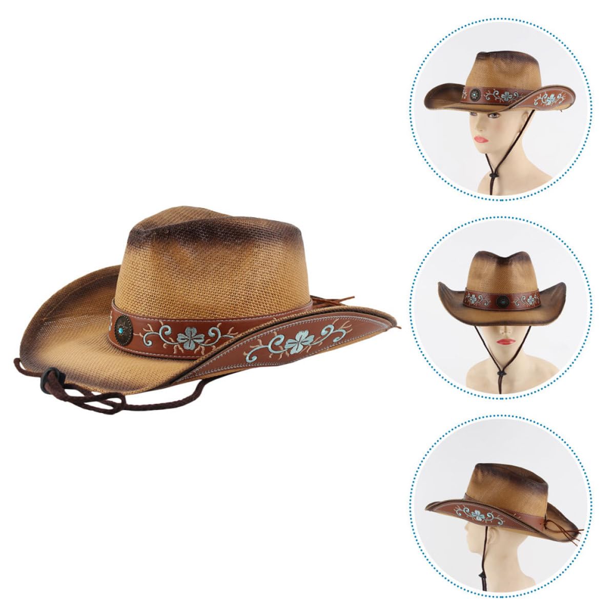 Sombrero Talla M 56-58cm de ala Ancha de Verano, para Mujer