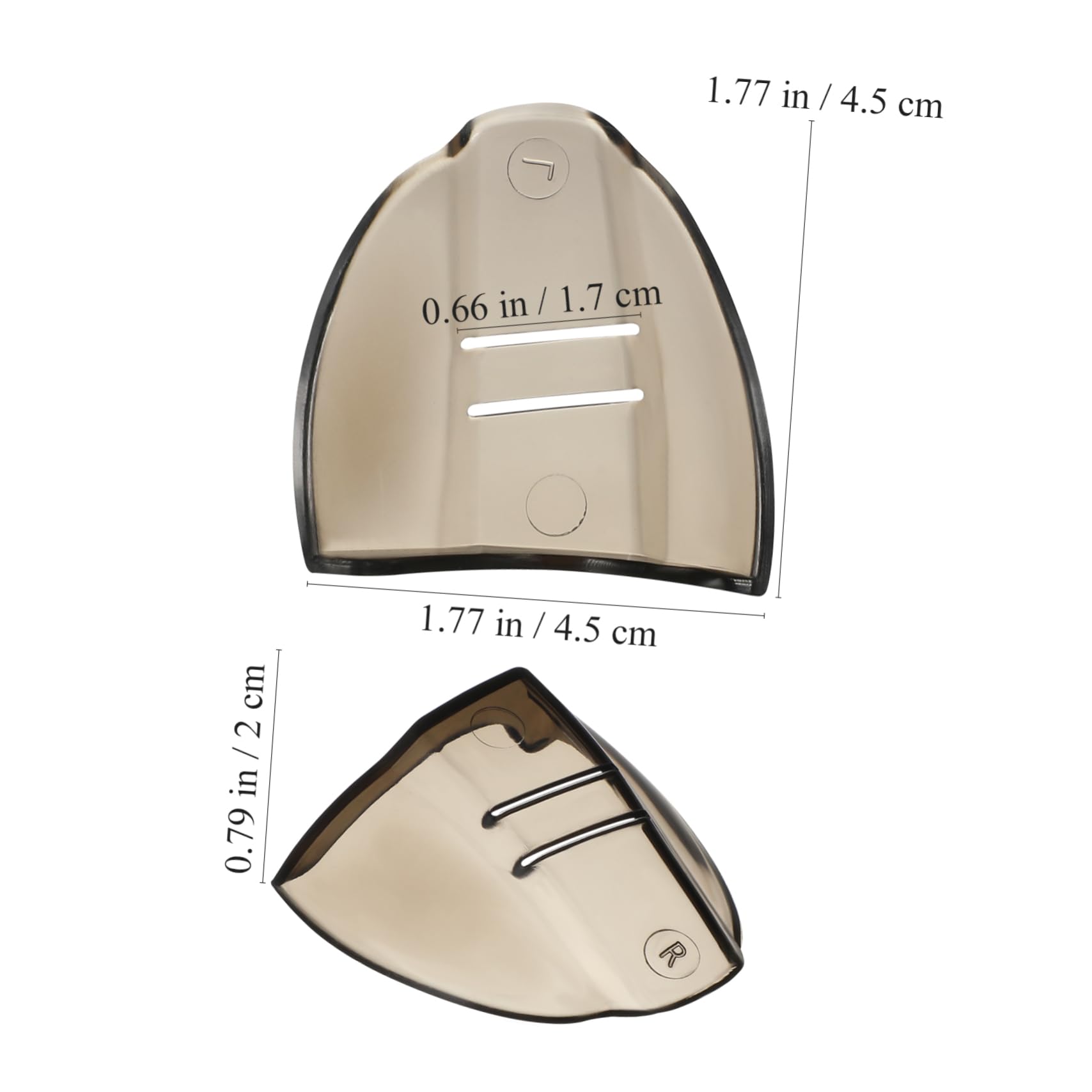 CLISPEED Protector Lateral Para Gafas De Tpu Color Marrón Oscuro, Protección Lateral Contra Salpicaduras, Ligero y Práctico Para Uso Diario, 2 Pares Por Paquete
