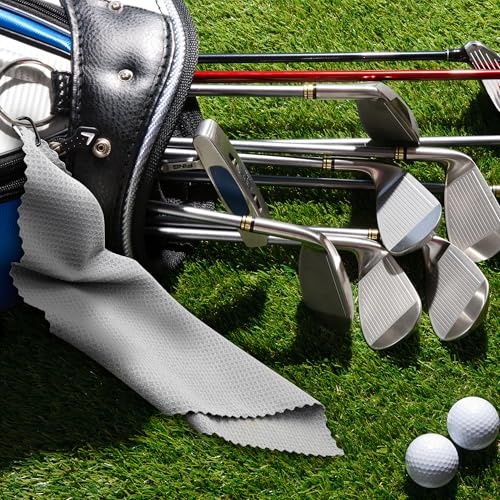 6 Pcs Golf Bag Towels,16" X 16",Microfiber Waffle Pattern for Golf Bags Towel for Men Women,Fishing,Golf Essentials Gifts with Carabiner Clip,Dish Cloth,Kitchen Clean Towels - Image 4