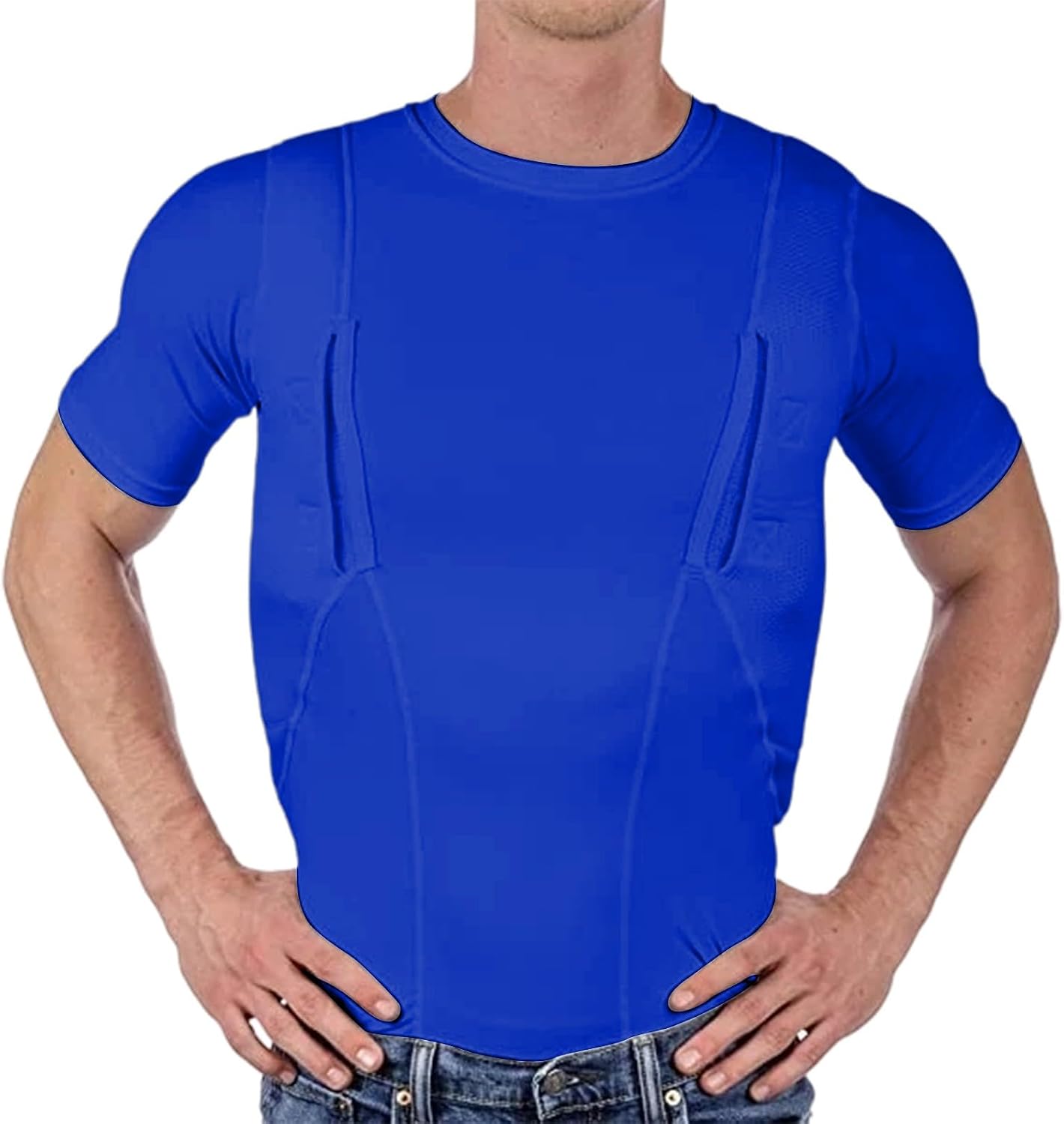 Men's Tactical T-Shirt Short Sleeve Heavyweight Tshirt Mesh Breathable Quick Dry Military Tee Tops