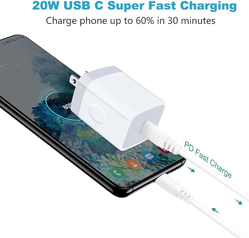 Miniatura 2 de Cargador de teléfono rápido USB C de 20 W para Google Pixel 8 7 6 Pro 6a 5 5a 5G 4 3 2 XL, Samsung Galaxy A15 S24 S23 S22 Ultra 5G S21 FE S10 S10e